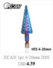 XCAN 4-32 мм HSS Nano с синим покрытием Ступенчатое сверло для сверления электроинструментов Металл Высокоскоростная сталь дерево Дырокол шаг конусное сверло