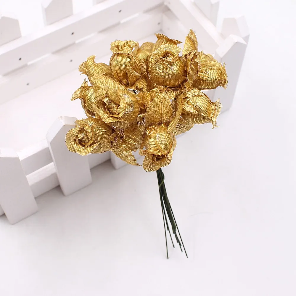 144pcs Artificial Silk Rose Bouquet Home Wedding Decoration Handmade