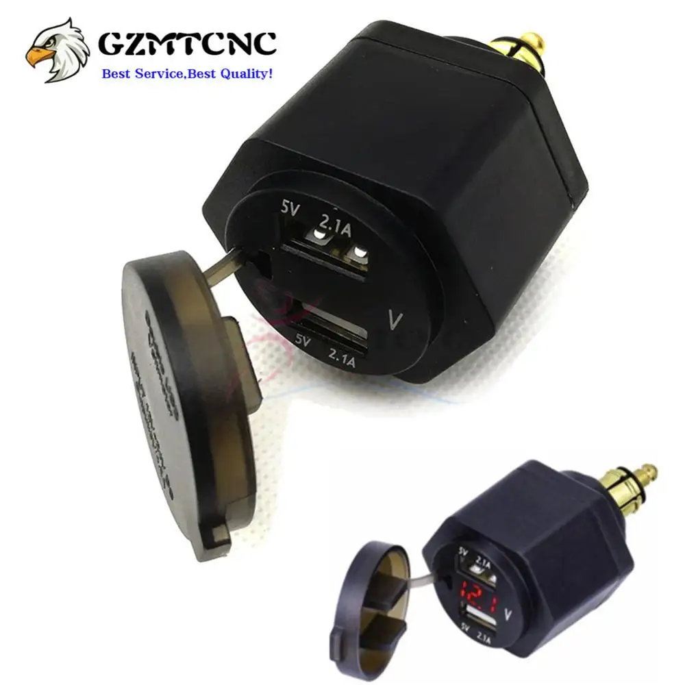 

DC 12V/24V Double USB Port Plug Adapter Charger for BMW F800R F800GS F650GS F700GS R1200GS R1200RT R1150 K1200 K1300 K1600GT