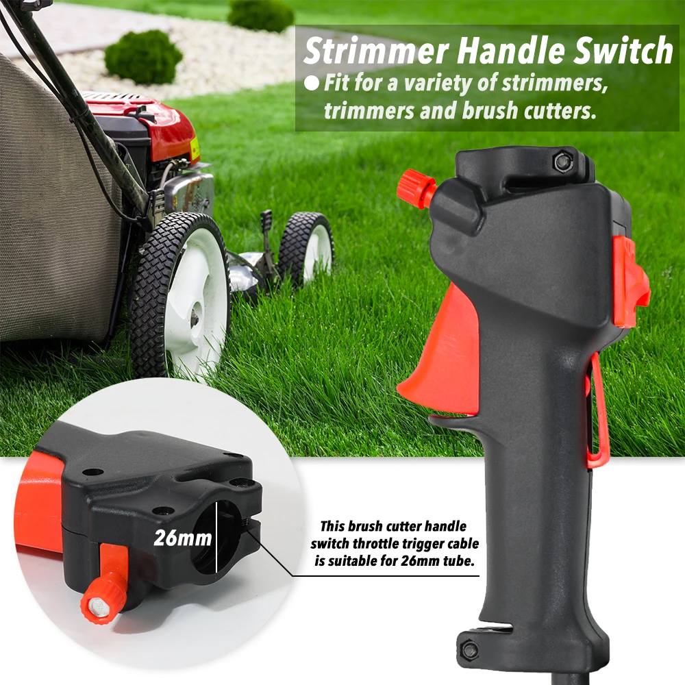 Strimmer Trimmer Brush Cutter Lawnmower Handle Switch Throttle Trigger Cable 