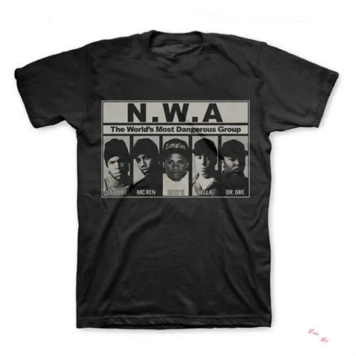 Jzecco 2017 известный бренд Для мужчин летние NWA (N. W. A.) Straight Outta Compton футболка хип-хоп