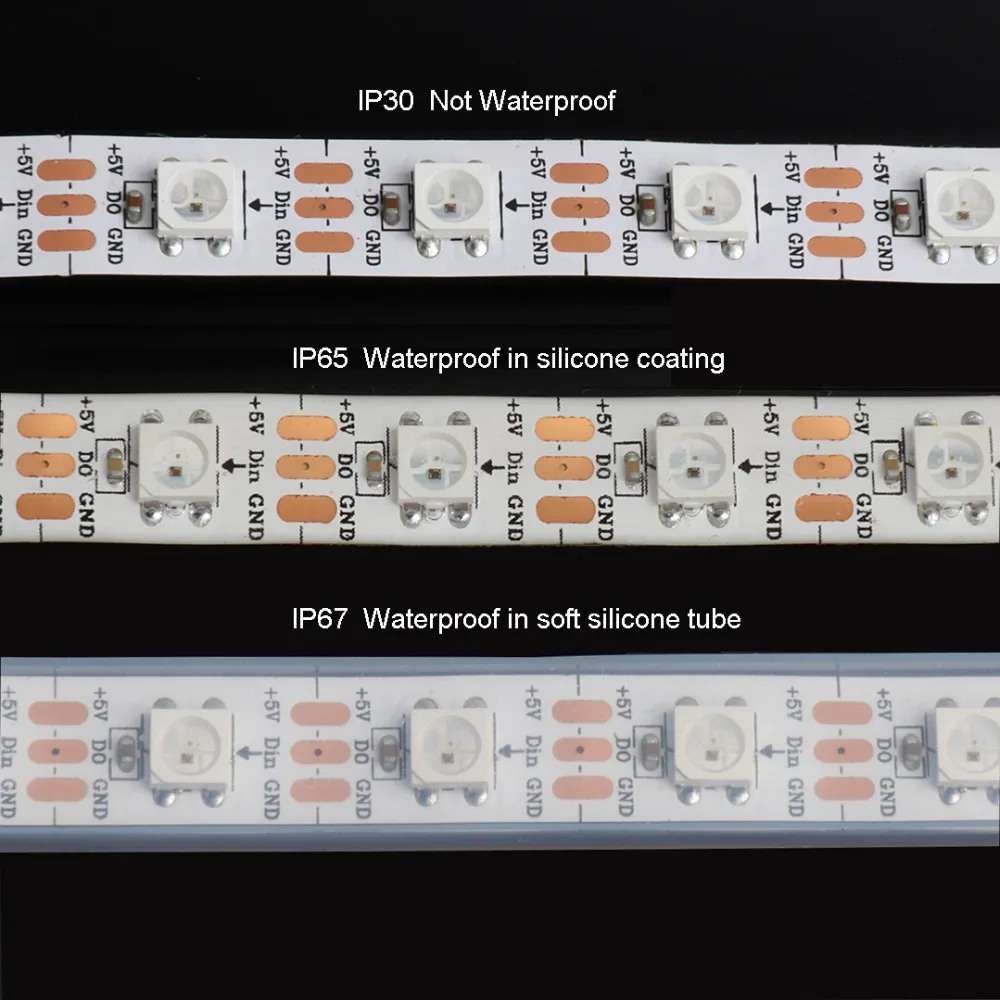 WS2812B addressable RGB LED Strip waterproof with controller WS2812 5V USB LED strip light TV backlight backgroud ribbon IL0 WS2812B addressable RGB LED Strip waterproof with controller WS2812 5V USB LED strip light TV backlight backgroud ribbon IL0