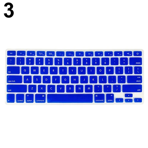 Клавиатура мягкий чехол для Apple MacBook Air Pro Retina 13/15/17 дюймов Cover Protector чехол для клавиатуры наклейки для ноутбука - Цвет: Dark Blue