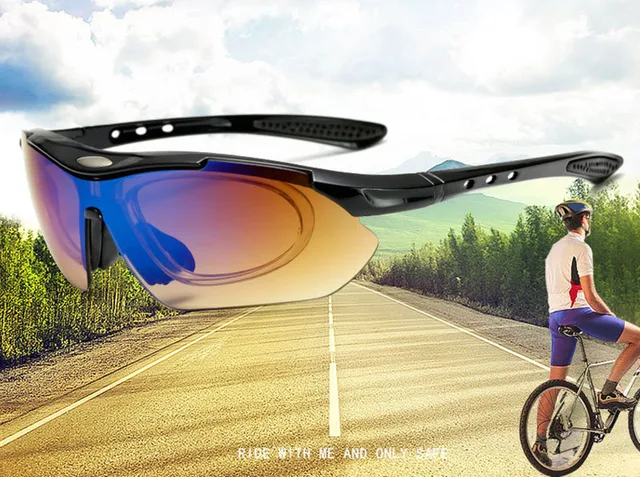 Lunette De Cyclisme Polarisées UV400, Lot De 2, Homme Femme, Pour