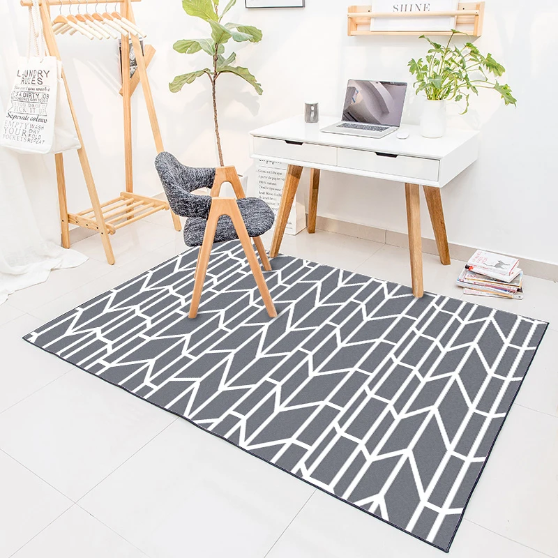 

Fashion Simplicity Brief Geometric Triangle Lines Grey Door Foot Mat Bathroom Parlor Living Room Home Decorative Carpet Area Rug