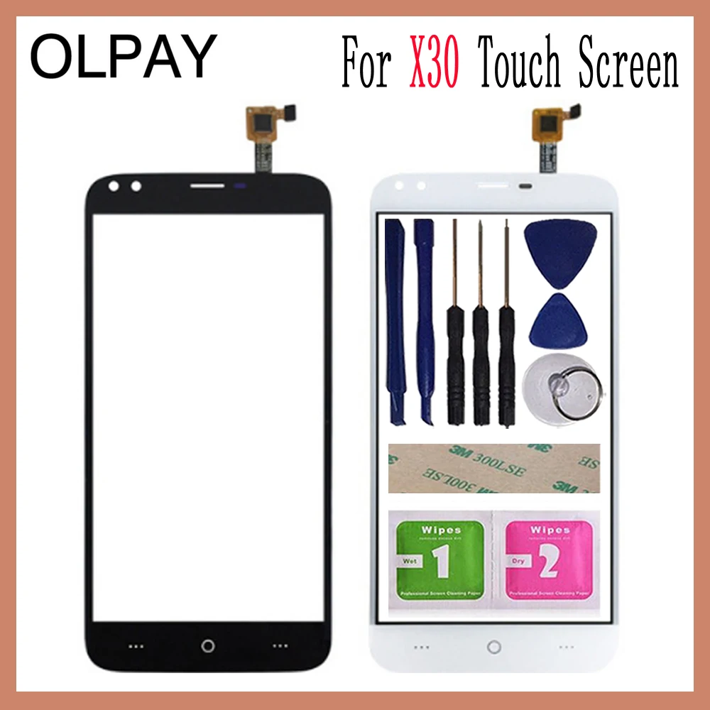 

OLPAY 5.5 inch For Doogee X30 Touch Screen Digitizer Panel Front Outer Front Glass Lens Sensor Free Adhesive+Wipes