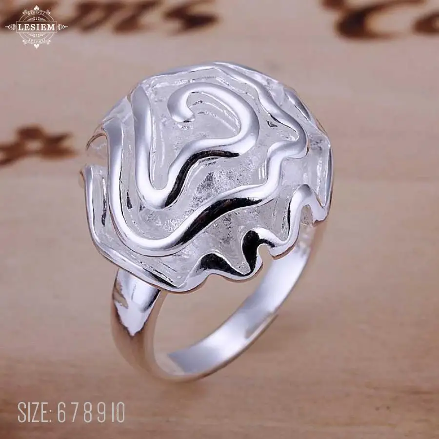 Free Shipping fashion jewelry silver plated Ring,silver plated Rose