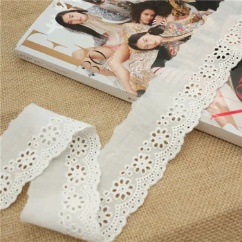 

High Quality Cotton Cloth Hollow Embroidery Lace Dress Skirt Decoration Handmade Cloth Lace Width 5cm 190521