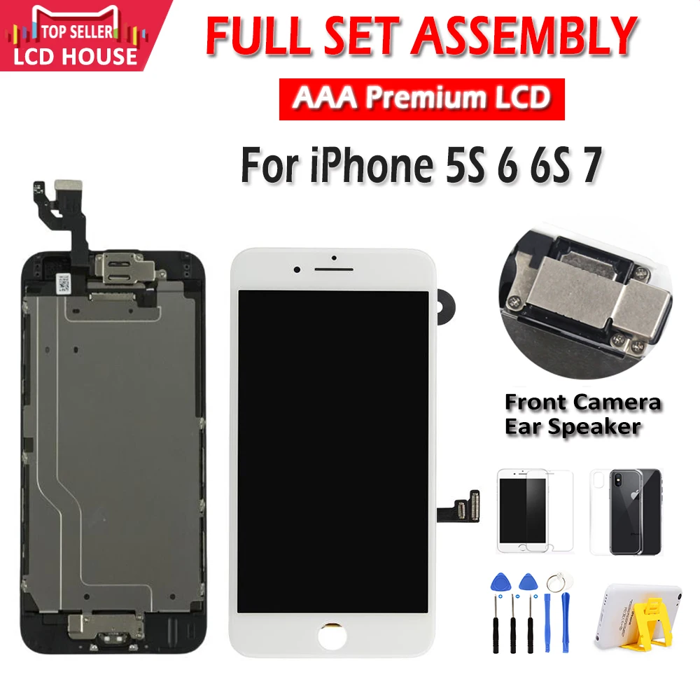 4 7 &quotПолный комплект ЖК дисплей для iPhone 5S 6 S экран Completo сборка Замена Apple 8
