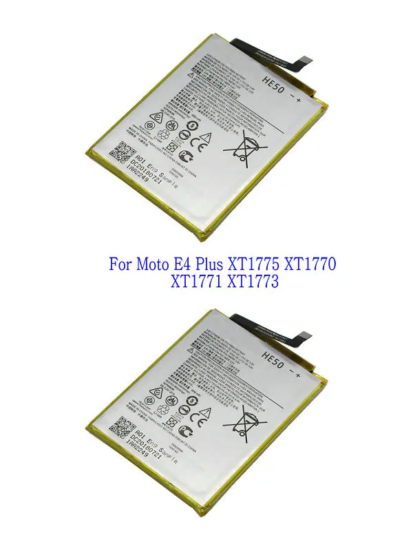 

2pcs 5000mAh HE50 Battery For Motorola Moto E4 Plus XT1773 XT1775 XT1770 XT1771 XT1774 XT1776 Batteries