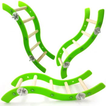 

Pet Products Bird Supplies Parrot Toys Multicolored Acrylic Wave Ladder Games toy 2 pc/lot