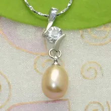 10 шт./партия! Модный шарм 7-8 мм пресноводный жемчуг кулон Горячие Рекламные Ювелирные Изделия Изысканные женские аксессуары