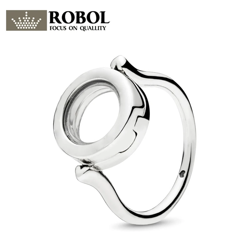 

ROBOL High Quality Original 925 Sterling Silver Mobile Pendant Box Ring 197251 Personality Mix & Match DIY Creative Ring Female