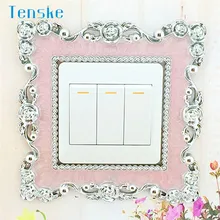 Домашний защитный переключатель, квадратная форма, настенный светильник, наклейки, украшение дома, Прямая поставка