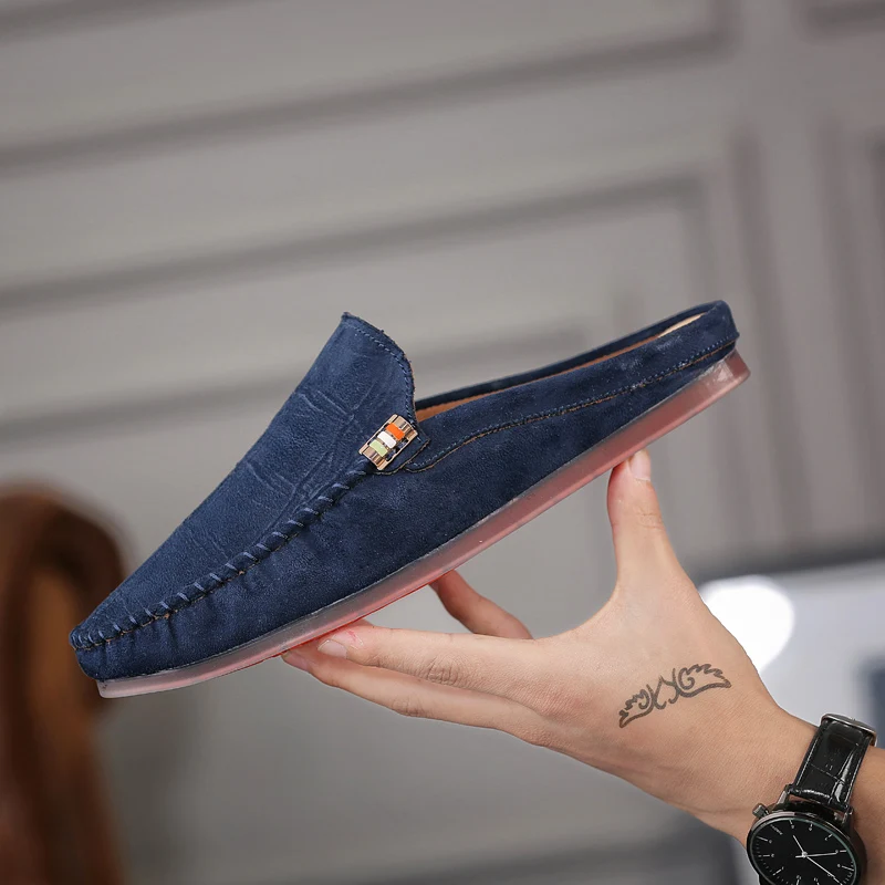 

Ifrich Men Summer Half slippers Casual Brand Shoes For Men Slip On Casual Shoes For Youth Outdoor Lazy Shoes Mens Anti Slip