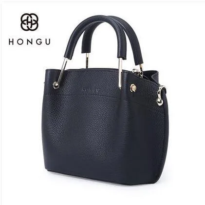 

HONGU 2018 new leather handbags bag atmosphere simple commuter shoulder bag shell Messenger bag %