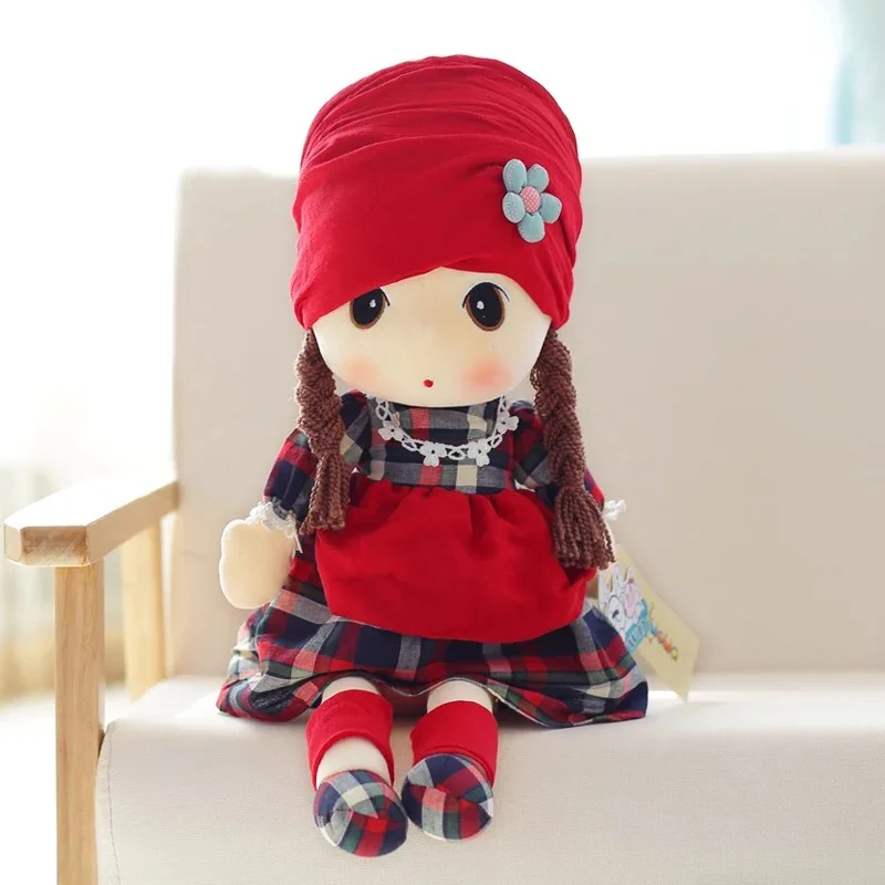 40 см/60 см свитер юбка шляпа Mayfair Мягкая кукла высокое качество плюшевые игрушки для детей девочек рождественские подарки на день рождения - Цвет: red grid