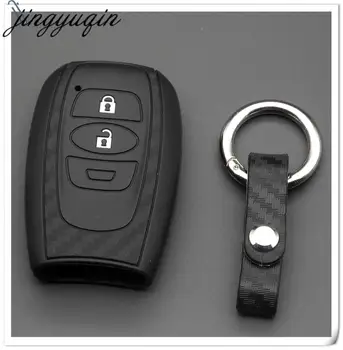 Keyforkess custodia in Silicone per auto Smart Key Fob per Subaru Legacy Impreza Forester XV Trezia BRZ WRX Levorg Outback Cover in fibra