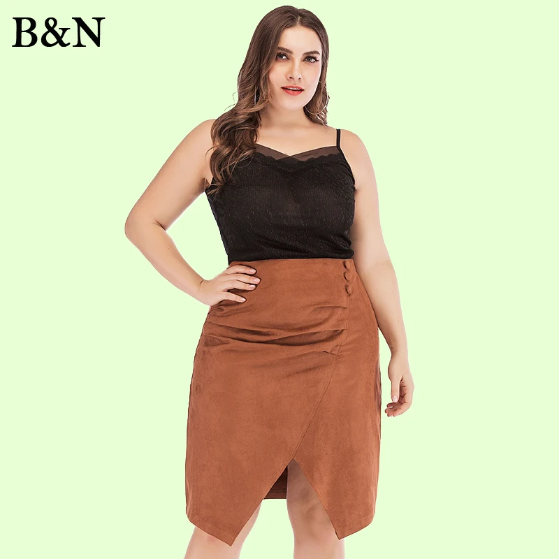 L-XXXXL юбки Для женщин Мода миди юбка одежда женская летняя юбка из органической кожи плиссированные бутон прямые винтажная верхняя одежда большой Размеры