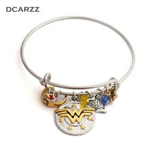 Wonder Woman очаровательный браслет с доспехами/тиара/браслет с кристаллами "я занимаюсь свободно и с чистой совесть" ручной штампованный буквенный браслет