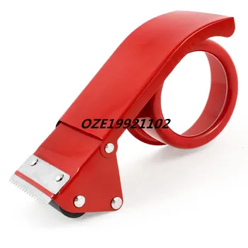 

1PCS Sealing Packaging Metal 48mm Width 7cm Inner Dia Tape Cutter Dispenser Red