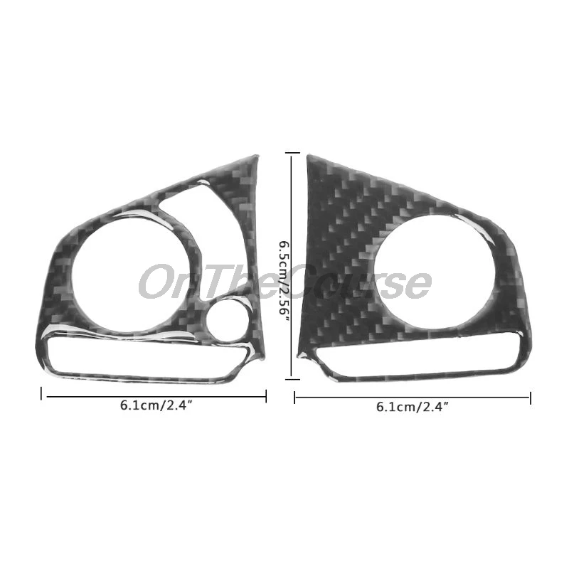 2 шт. углеродное волокно автомобиля рулевое колесо панель Крышка отделка украшения для Honda Civic