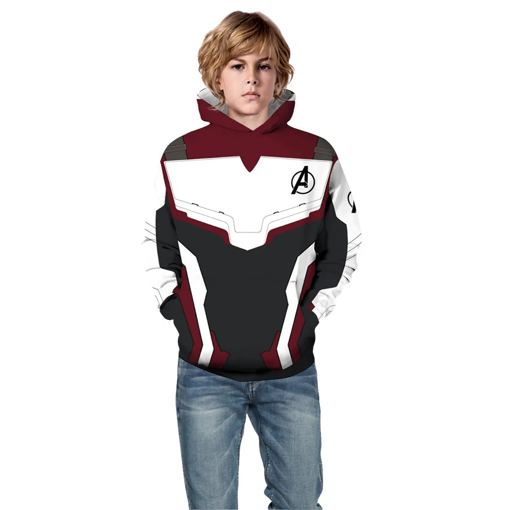Kids The Avengers Endgame Quantum Realm Cosplay hoodies sweatshirts Fashion Boys Girls Thanos Captain Marvel Superhero Costume