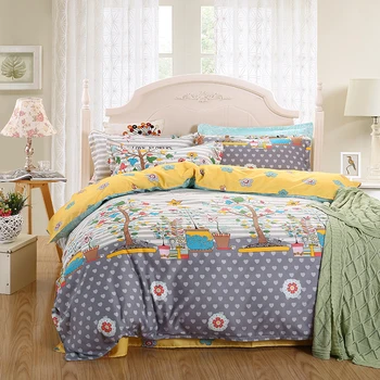

UNIHOME Luxury ZFull/Queen Duvet cover set 300 thread count fiber reactive prints bedding set XUANLV