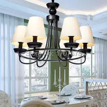 Американская деревня кованые металлические E14 держатель лампы люстры для гостиной спальня столовая