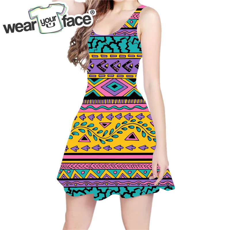 colorful skater dress