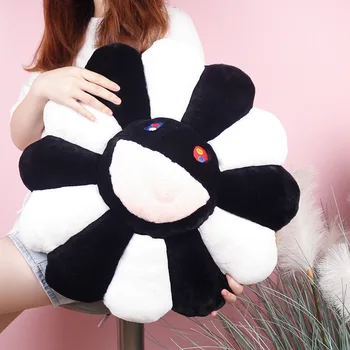 

1 Pcs Kawaii Kaikai Kiki Murakami Takashi Colorful Lovely Sun Colorful Flower plush pillow cushion