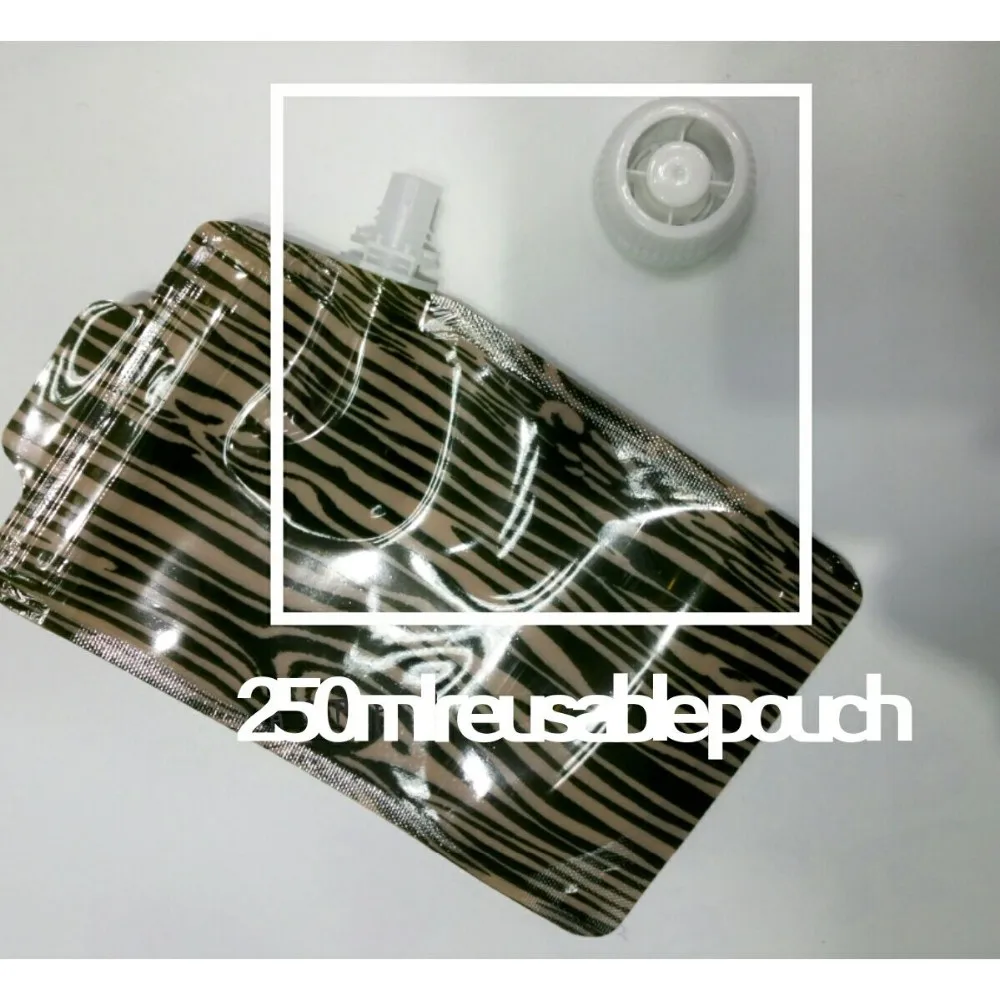 15pcs per pack 250ml plastic squeeze food pouch for baby desigual fruit