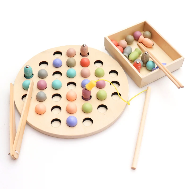 

2019 New Arrival Kids Early Educational Toys Clip Beads Fishing Multi-functional learning Toy For Children Montessori