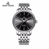 Reef Tiger/RT Dress Watches with Date Day Full Stainless Steel Watch Automatic Watches RGA8236