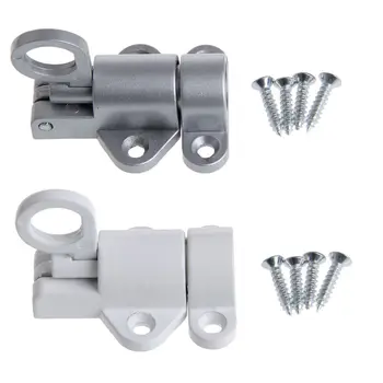 

Security Pull Ring Spring Bounce Door Bolt Window Gate Aluminum Latch Lock