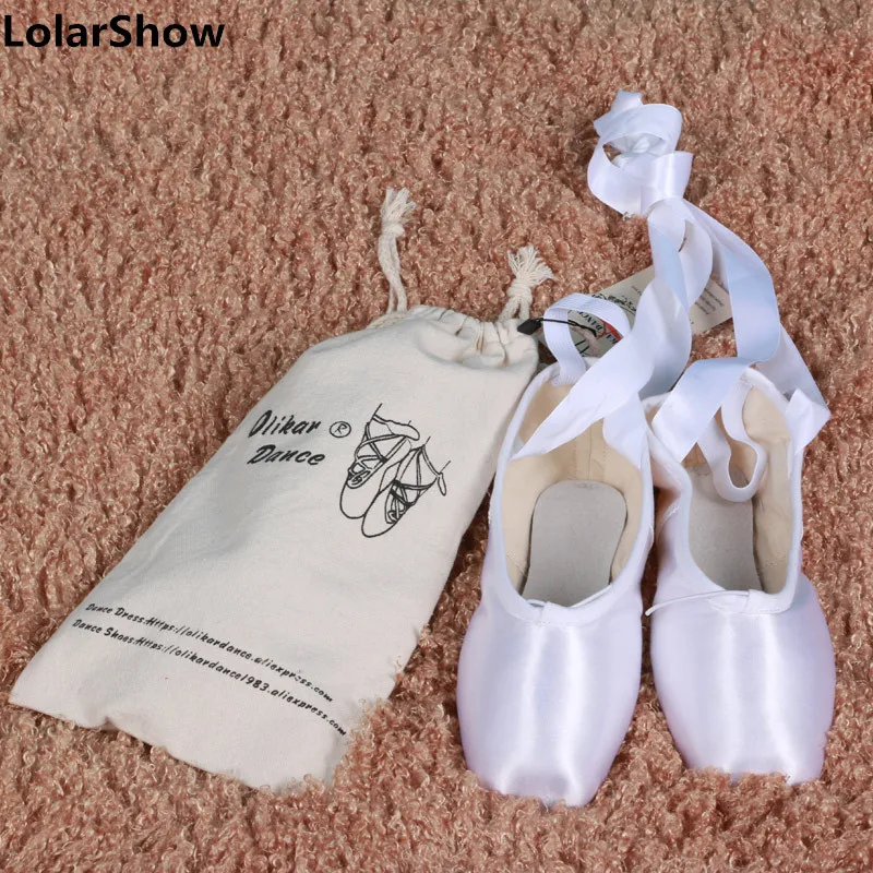 Zapatillas de Ballet blancas la venta, zapatos de para mujer, zapatos de satén para niña| | - AliExpress