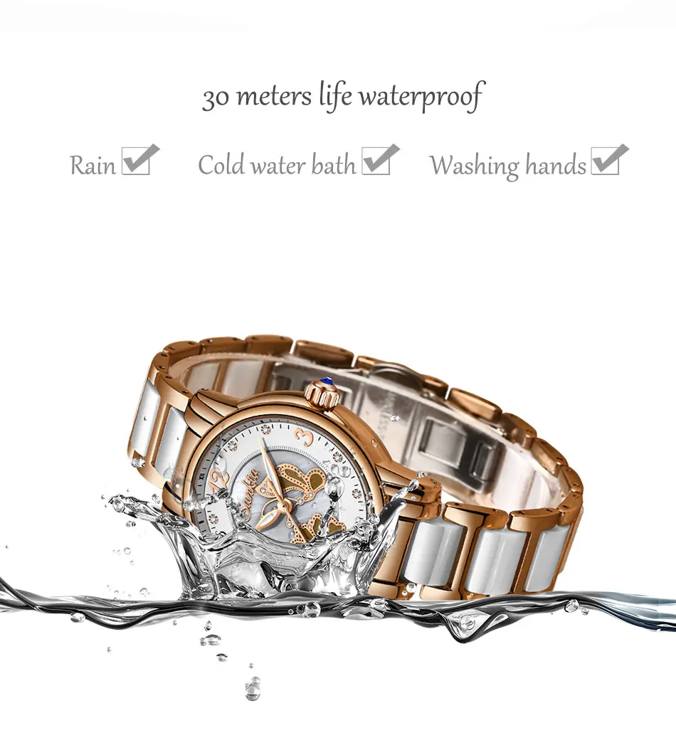 prova dwaterproof água moda ladys relógio para