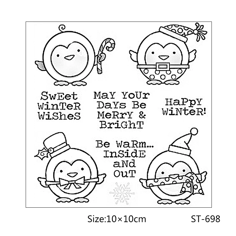 

Cute penguin Clear Stamp for Scrapbooking Rubber Stamp Seal Paper Craft Clear Stamps Card Making
