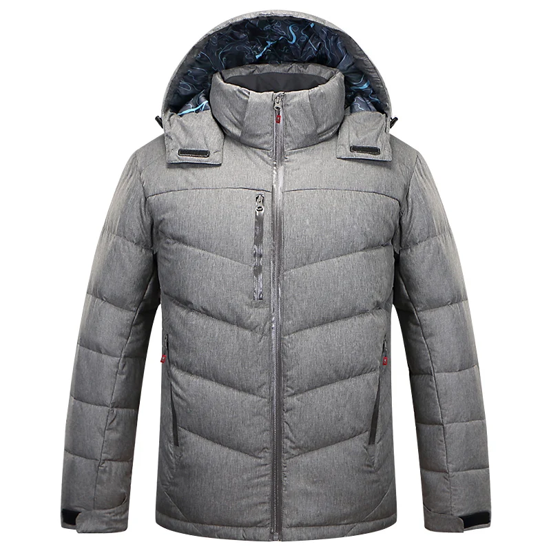Casual winter thickening male coat medium-long down slim detachable cap clothes fashion plus size outerwear | Мужская одежда