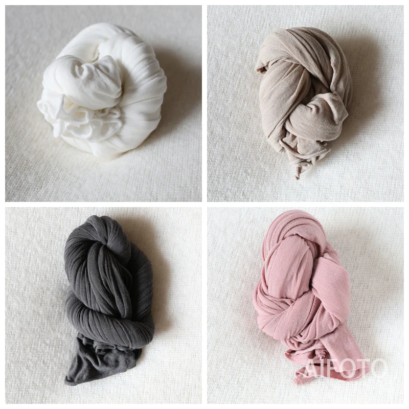 40x150cm Newborn Photography Props Background Baby Photo Stretch Solid Wraps Cocoon Backdrops Flokati baby blanket backdrop