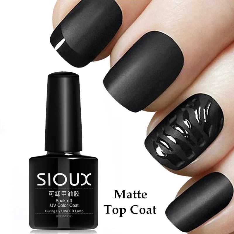 SIOUX 8ML Matt Top Coat Matte UV Gel Nail Polish UV Varnish Primer