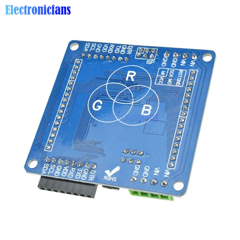 Полноцветный Радужный цвет duv2.0 матрица RGB светодиодный драйвер щит для Arduino DIY