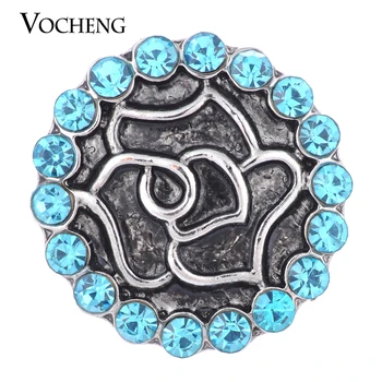 

10PCS/Lot Wholesale Vintage Vocheng Ginger Snap Jewelry 18mm 3 Colors Flower Charm Vn-1303*10