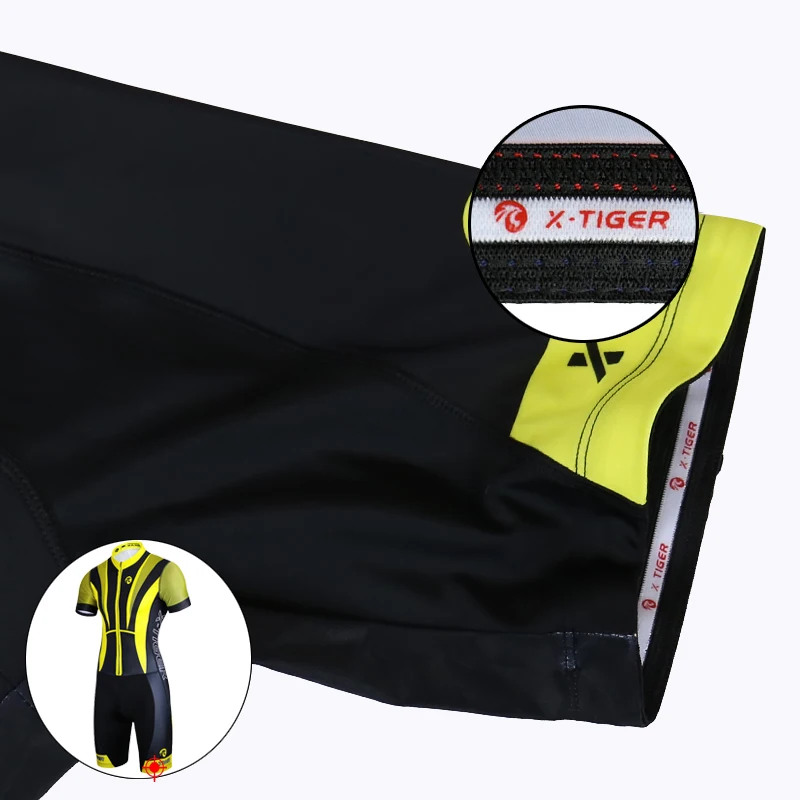 X-Tiger Pro велосипедный трикотаж для триатлона Удобная компрессионная Губка Мягкий короткий рукав Велоспорт Бег трикотажная одежда для плавания