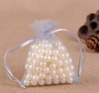 

Hot 7x9 cm 100pcs/lot Organza Sheer Gauze Element Jewelry Bags Packing Drawable Organza Bags Wedding Christmas Gift Bag