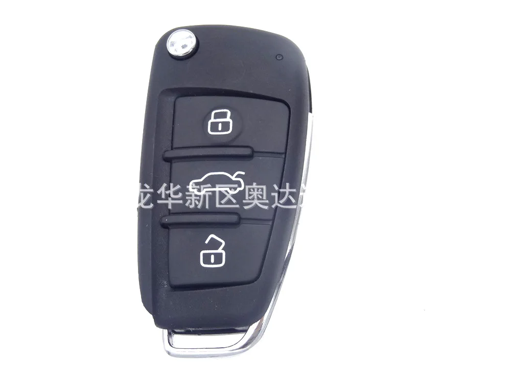

Folding Flip Remote Key Shell fit for Audi A6 A6L 3 Button Case replacement