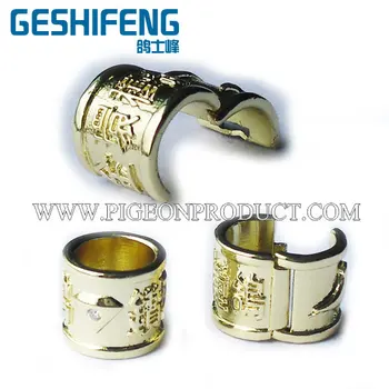 

Gold-plated foot bands for lovebird,custom pigeon ring,pigeon foot bands