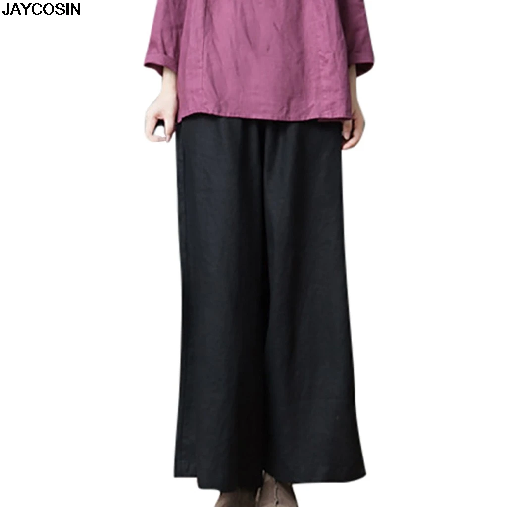 

JAYCOSIN pants summer Fashion Women Leisure Trousers Loose Pants Pure Color Long Korean Pants hot sale Polyester clothING 9523