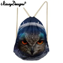 NOISYDESIGNS 3D животные eagle/синий кот/Лев/Тигр Печать Drawstring Рюкзак человека Портативный сумки Сумка для женщины Mochila