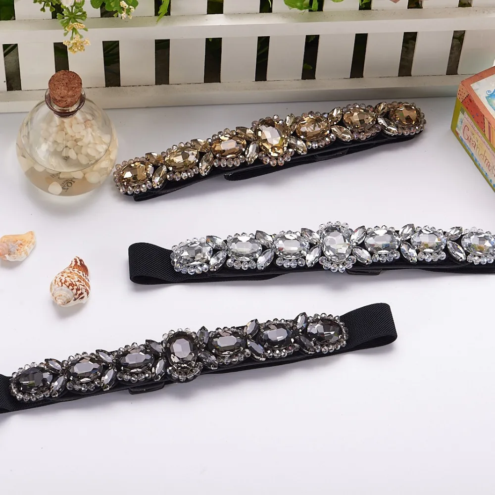 

2019 Brand Rhinestone Waist Belt For Women Spring Dress Belts Decoration Fashion Ladies Elastic Slimming Corset Strap Waistand
